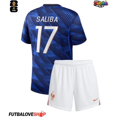Dres Francúzsko William Saliba #17 Domáci pre deti MS 2026 Krátky Rukáv (+ trenírky)